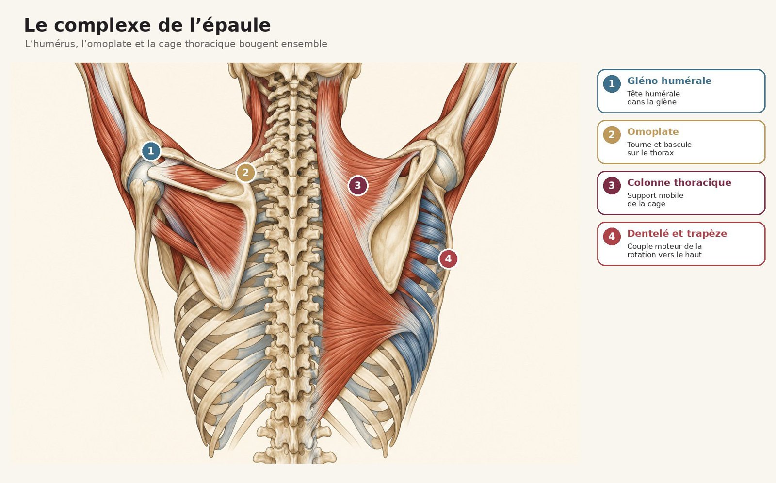 Anatomie et mouvements des épaules