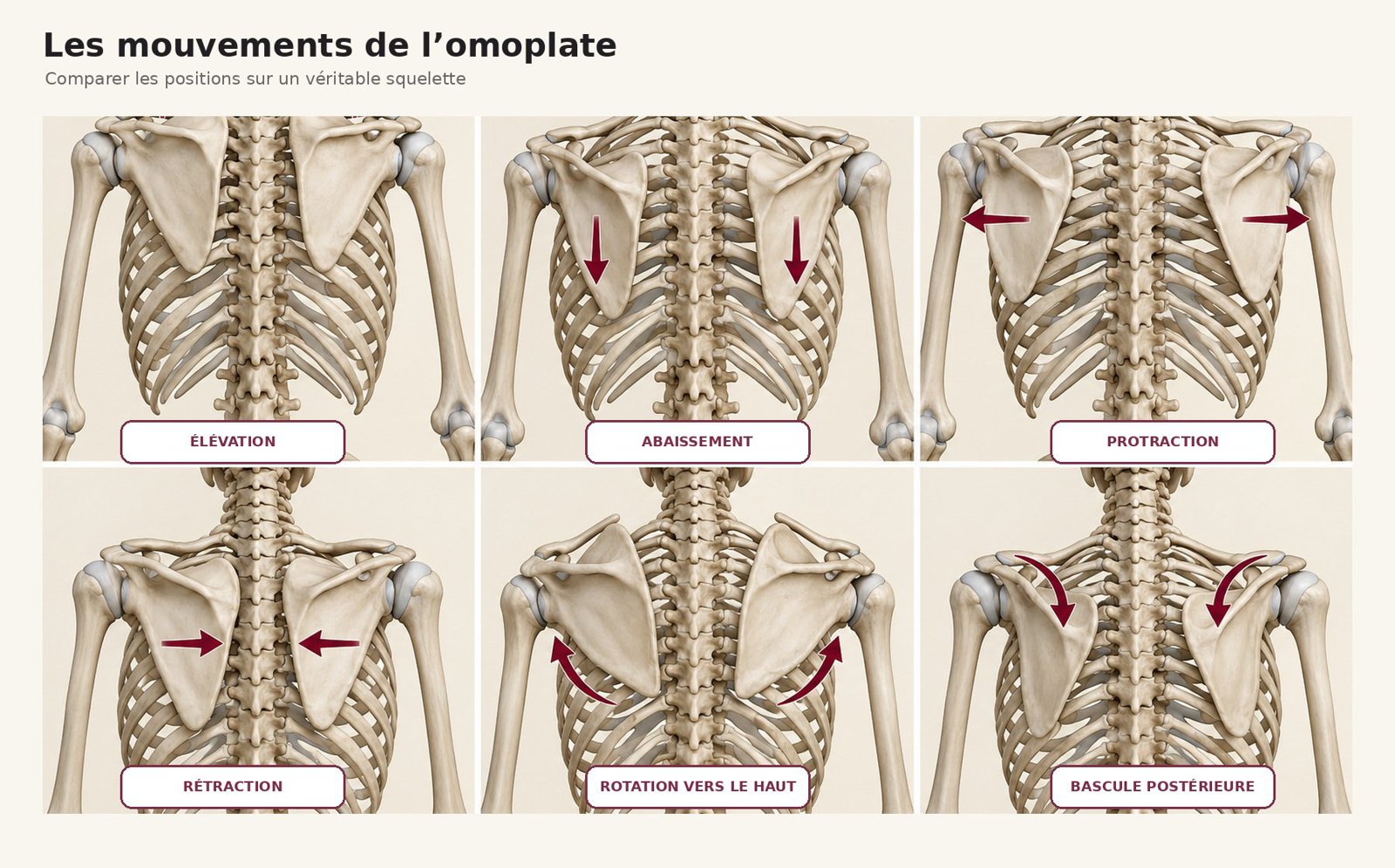 Anatomie et mouvements des épaules