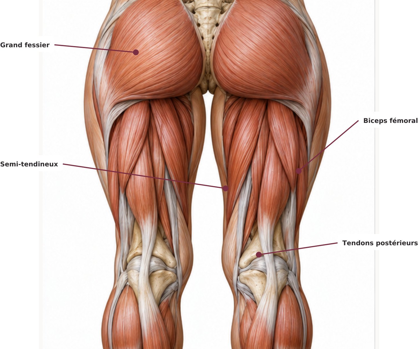 Ischio-jambiers, adducteurs et quadriceps